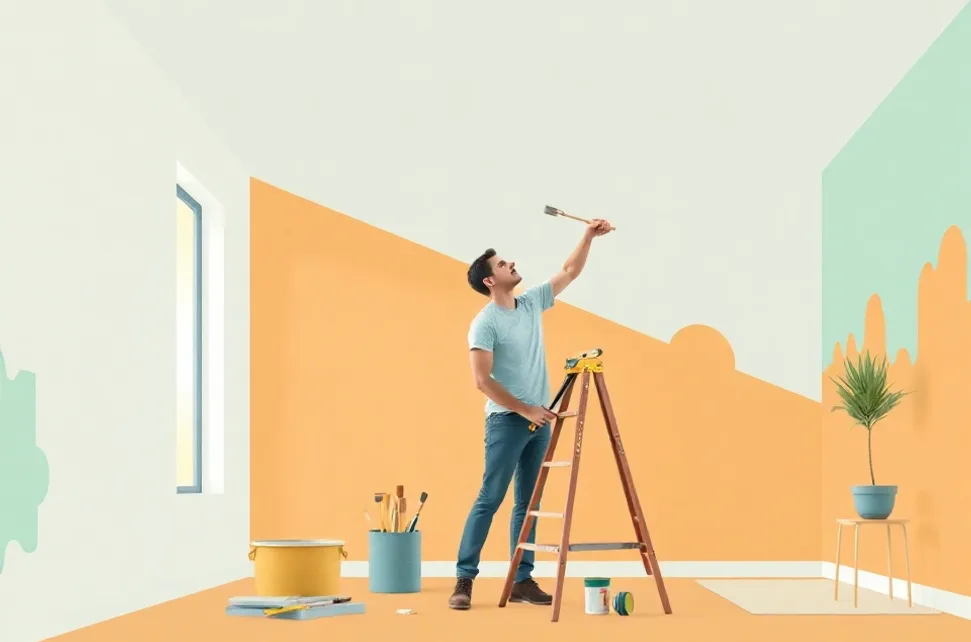Intérieur rénové après travaux de peinture au Vésinet