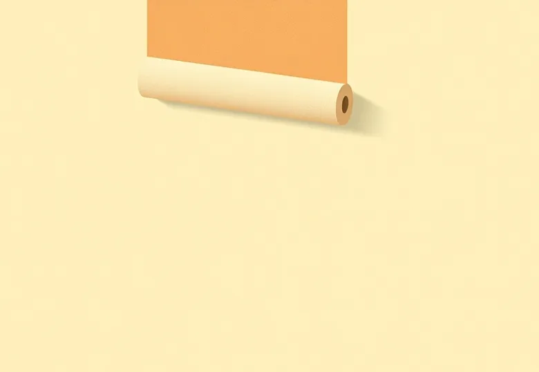 Pose de papier peint, rouleau et brosse à maroufler
